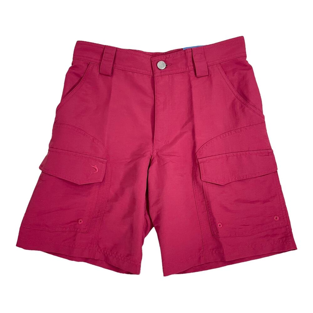 Reel Legends UPF 50 Quick Dry Moisture Wicking Sanbar Shorts Rhubarb Mens 30
